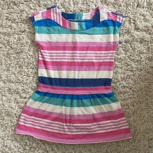 Tea Collection Short Sleeve Drop Waist Hem Dress